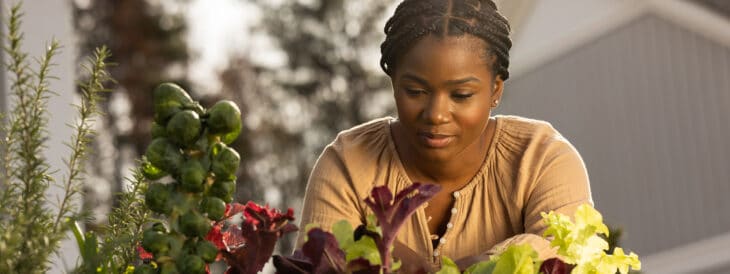 woman gardening outdoors