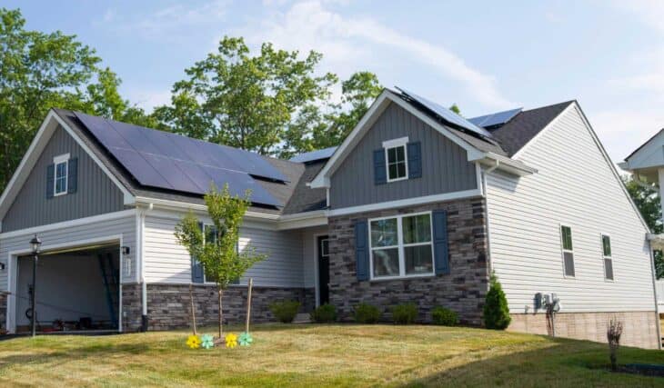 house with solar panels