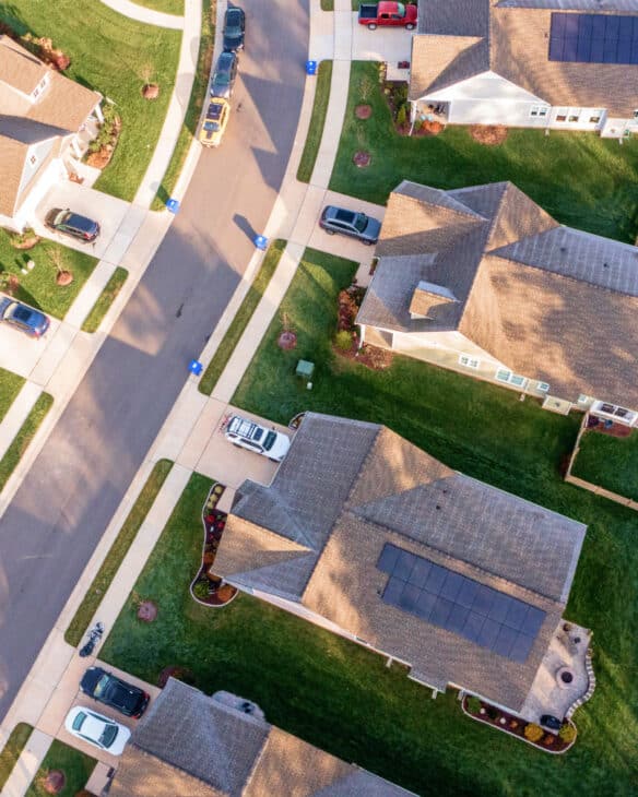 homes with solar panels on multiple roofs