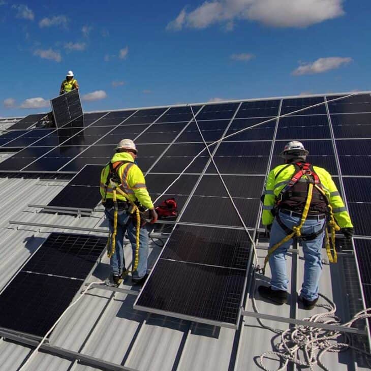 Installers on Solar Roof