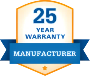 25 Year Manufacturer Warranty
